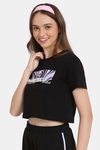 Rosaline Crop Length Loungewear Top - Black Beauty — thumbnail 2